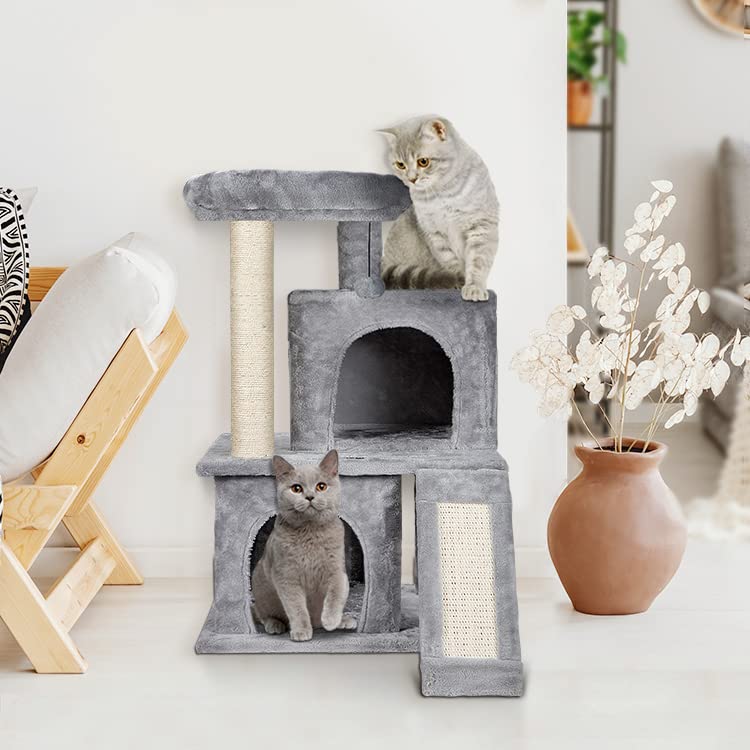 ZENY 33.5'' Cat Tree Tower with Scratching Posts - Kittens House Furniture Trees