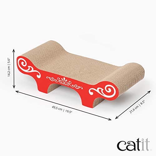 Catit Cat Scratcher with Catnip, Urban Cat Bench, 52416