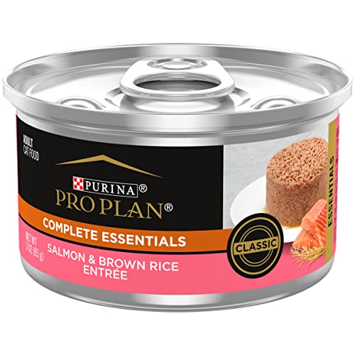 Purina Pro Plan Pate Wet Cat Food, Salmon & Wild Rice Entree - (24) 3 oz. Pull-Top Cans
