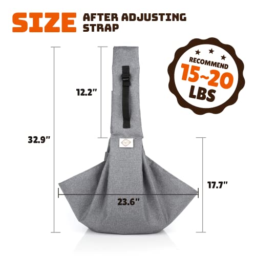 RETRO PUG Pet Carrier for Small and Medium Dogs,Cat - Pet Sling Purse - Front Pack  Travel Puppy Carrying Bag  Doggie Pouch  Adjustable Shoulder Strap  Tote Papoose  Chest Holder - 15~20 lbs