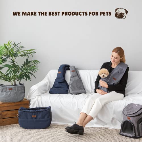 RETRO PUG Pet Carrier for Small and Medium Dogs,Cat - Pet Sling Purse - Front Pack  Travel Puppy Carrying Bag  Doggie Pouch  Adjustable Shoulder Strap  Tote Papoose  Chest Holder - 15~20 lbs