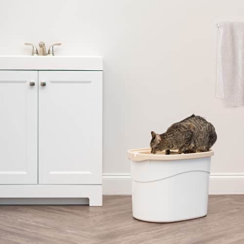 IRIS USA Top Entry Cat Litter Box with Scoop TECL-20