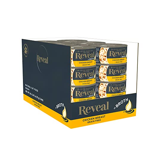 Reveal - Grain Free | Wet Canned Cat Food | 2.47oz - 24 Pack - Premium Nutrition, 100% Natural, No Additives, and Limited Ingredients (Chicken Breast (24 Pack))