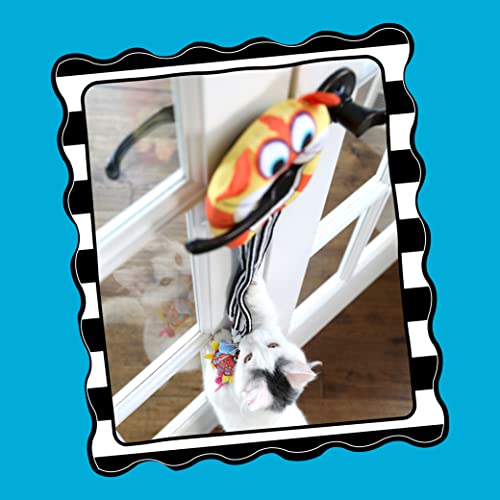 Fat Cat Catfisher Doorknob Hanger with 4 Catnip Lures