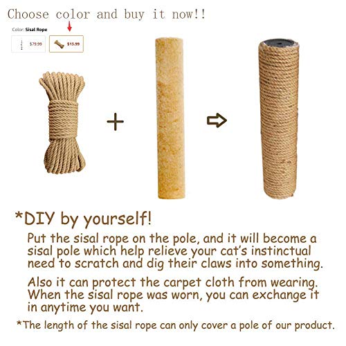 S-Lifeeling Cat Climbing Toys Tower Structures Cat Climber Tree Post Shelves Multilayer Platform Super Long Large Cat Climbing Tree Cat Tree Furniture Scratch