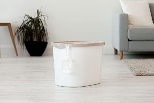 IRIS USA Top Entry Cat Litter Box with Scoop TECL-20