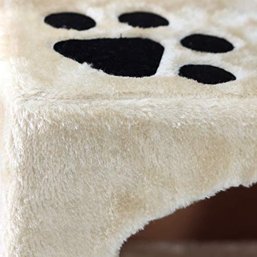 OTLIVE Cat Tree Condo, 27 inch Cat Tree with Cat Scratching Post and Pet House Cave (Beige)