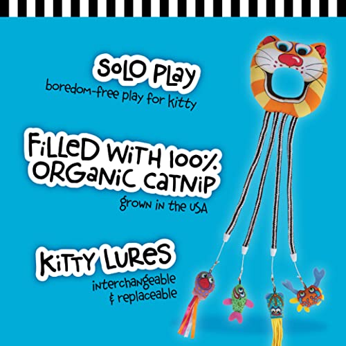 Fat Cat Catfisher Doorknob Hanger with 4 Catnip Lures