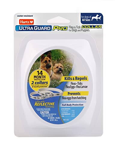 Hartz Ultraguard Pro 2 Pack Reflective Flea & Tick Collars for Dogs & Puppies
