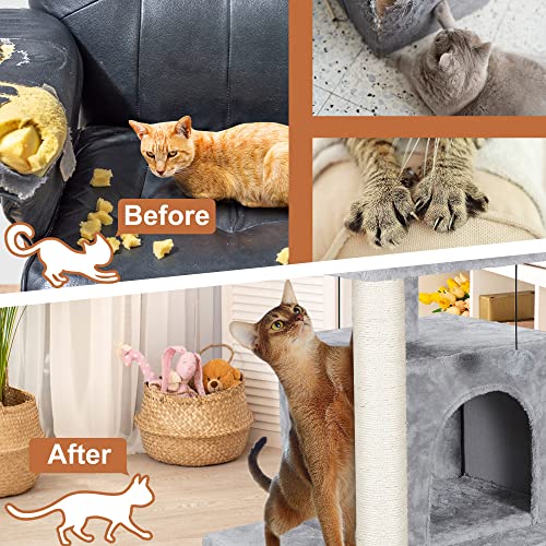 ZENY 33.5'' Cat Tree Tower with Scratching Posts - Kittens House Furniture Trees