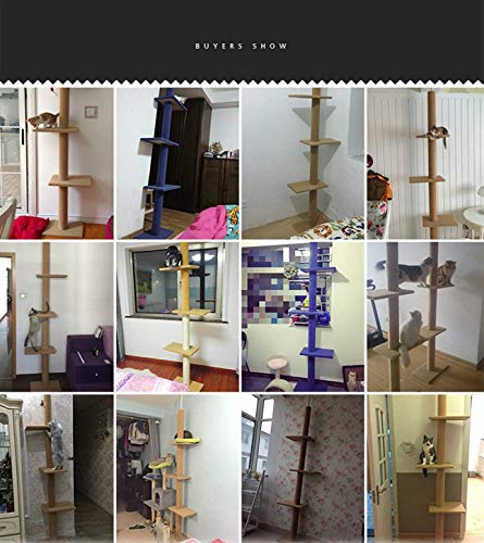 S-Lifeeling Cat Climbing Toys Tower Structures Cat Climber Tree Post Shelves Multilayer Platform Super Long Large Cat Climbing Tree Cat Tree Furniture Scratch