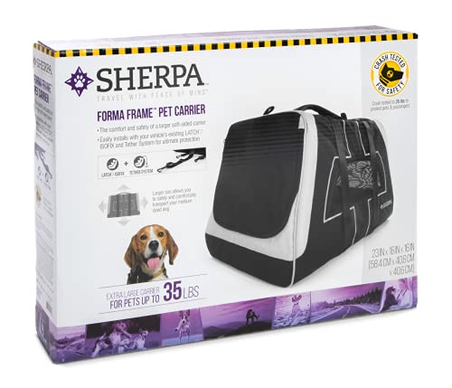 Sherpa Forma Frame Airline Approved Crash Tested Pet Carrier, Black, X-Large, Forma Frame Airline Approved, Crash Tested Pet Carrier, Black, X Large