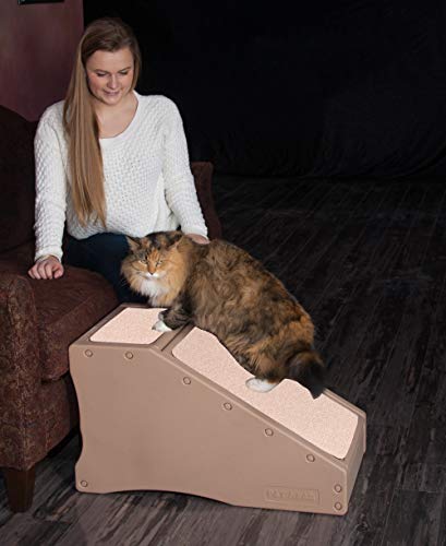 Pet Gear Stramp Stair and Ramp Combination, Dog/Cat Easy Step, Lightweight/Portable, Sturdy, StRamp-Tan