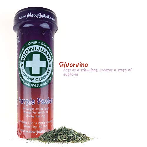 Meowijuana Purrple Passion - Premium Silvervine and Catnip Blend - Purrfect Gift For Cats, Kitties, Felines, and Cat Lovers