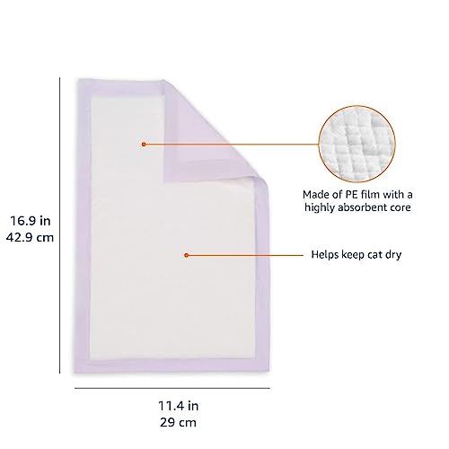 AmazonBasics Cat Pad Refills for Litter Box, Fresh Scent - Pack of 20