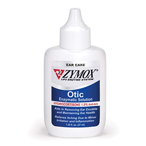 ZYMOX Ear Solution | The Only No Pre-Clean Once -a-Day Dog and Cat Ear Solution | Natural Enzyme Formula | Veterinarian Recommended | Patented Enzyme Formula | Contains Hydrocortisone for Comfort