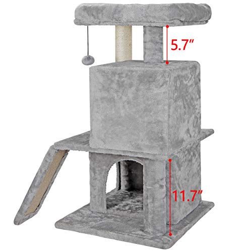 ZENY 33.5'' Cat Tree Tower with Scratching Posts - Kittens House Furniture Trees