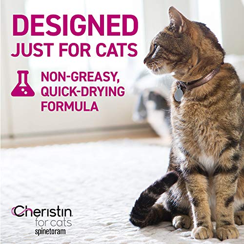 Cheristin for Cats Topical Flea Treatment and Prevention - Long Lasting, Fast Acting and Easy Application Cat Flea Treatment, 6 Monthly Doses