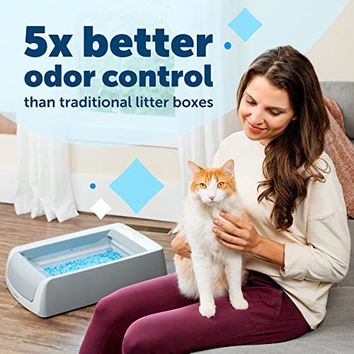 PetSafe ScoopFree Ultra Automatic Self Cleaning Hooded Cat Litter Box, Includes Disposable Trays with Crystal Litter and Hood, 2 Colors
