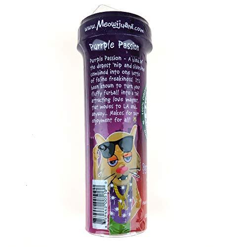 Meowijuana Purrple Passion - Premium Silvervine and Catnip Blend - Purrfect Gift For Cats, Kitties, Felines, and Cat Lovers