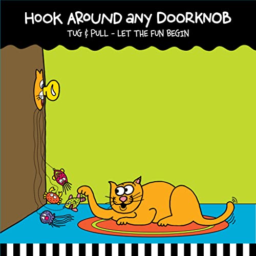 Fat Cat Catfisher Doorknob Hanger with 4 Catnip Lures