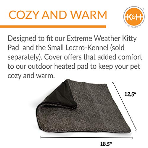 K&H PET PRODUCTS Extreme Weather Kitty Pad Deluxe Cover Gray 12.5" x 18.5" x 0.25"