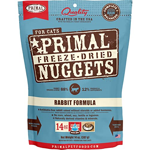 Primal Freeze Dried Cat Food - Rabbit Formula - 14 Oz.