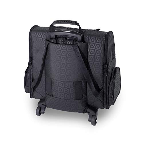 Gen7Pets Convertible Roller Pet Backpack Carrier for Dogs and Cats, Black Geometric, Medium