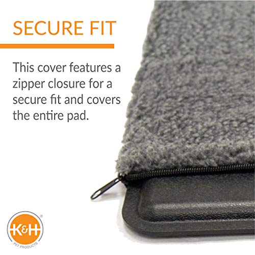 K&H PET PRODUCTS Extreme Weather Kitty Pad Deluxe Cover Gray 12.5" x 18.5" x 0.25"