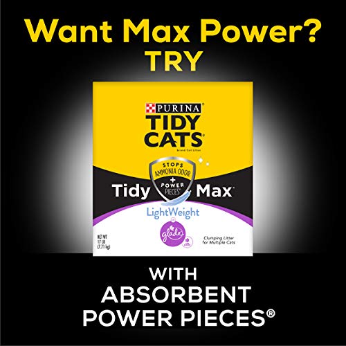 Purina Tidy Cats Light Weight, Low Dust, Clumping Cat Litter, LightWeight Glade Clean Blossoms Multi Cat Litter - (2) 8.5 lb. Jugs