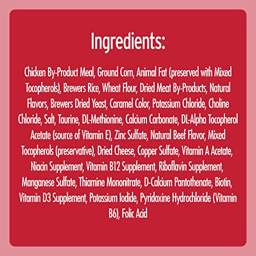 TEMPTATIONS Classic Crunchy and Soft Cat Treats Hearty Beef Flavor, 3 oz. Pouch, Pack of 12