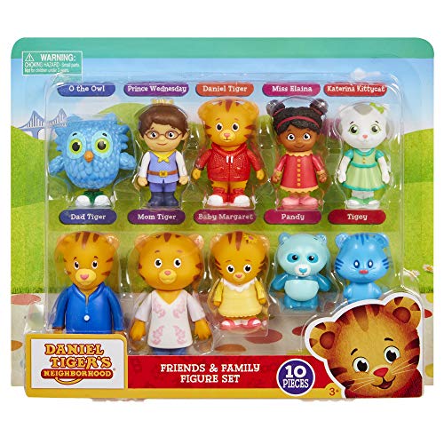 Daniel Tiger's Neighborhood Friends & Family Figure Set (10 Pack) Includes: Daniel, Friends, Dad & Mom Tiger, Tigey & Exclusive Figure Pandy