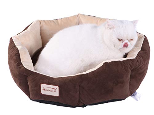 Armarkat C01HKF/MH Cozy Pet Bed 20-Inch Diameter, Mocha Beige