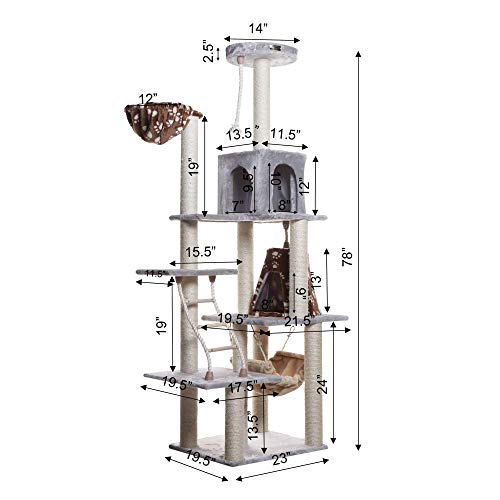 Armarkat Cat Tree Model A7802, Silver Gray