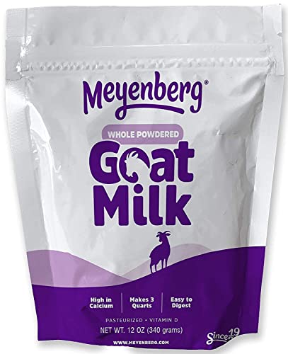 Meyenberg Whole Powdered Goat Milk (12 Ounce), Gluten Free, Non GMO, Vitamin D