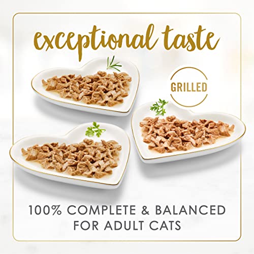 Purina Fancy Feast Gravy Wet Cat Food Variety Pack, Poultry & Beef Grilled Collection - (30) 3 oz. Cans