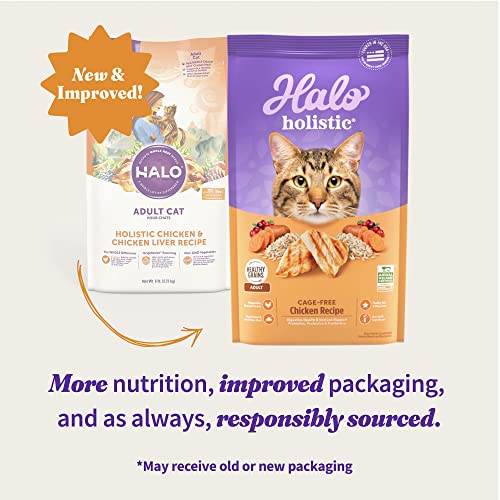 Halo Natural Dry Cat Food Chicken & Chicken Liver Recipe 10 Pound Bag