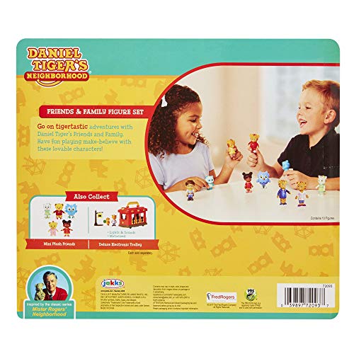 Daniel Tiger's Neighborhood Friends & Family Figure Set (10 Pack) Includes: Daniel, Friends, Dad & Mom Tiger, Tigey & Exclusive Figure Pandy