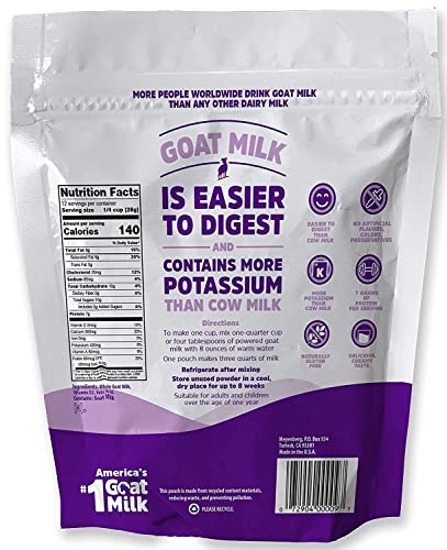 Meyenberg Whole Powdered Goat Milk (12 Ounce), Gluten Free, Non GMO, Vitamin D