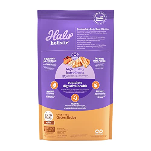 Halo Natural Dry Cat Food Chicken & Chicken Liver Recipe 10 Pound Bag