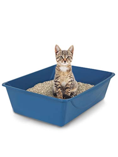 Petmate Open Cat Litter Box, Blue Mesa/Mouse Grey, 4 Sizes