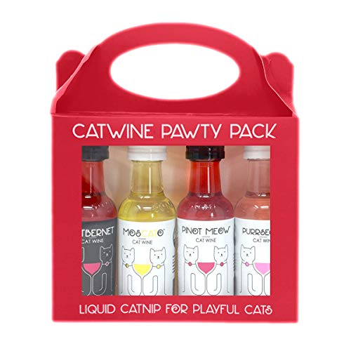 Cat Wine Pawty Pack Catnip Wine CatWine Set for Cats & Kittens