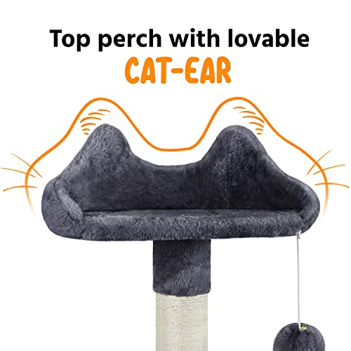 YAHEETECH 61.5in Multi-Level Cat Tree Tower Condo with Scratching Posts, Removable Platform & Hammock, Cat Activity Center Play Furniture for Kittens, Cats, and Pets