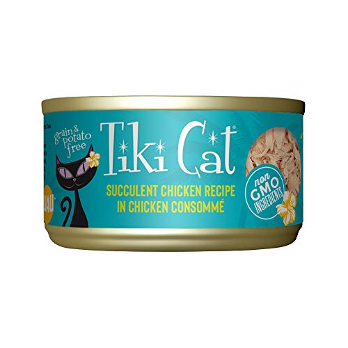 Tiki Cat Luau Grain-Free, Low-Carbohydrate Wet Food with Poultry or Fish in Consomme for Adult Cats & Kittens, 2.8oz, 12pk, Chicken