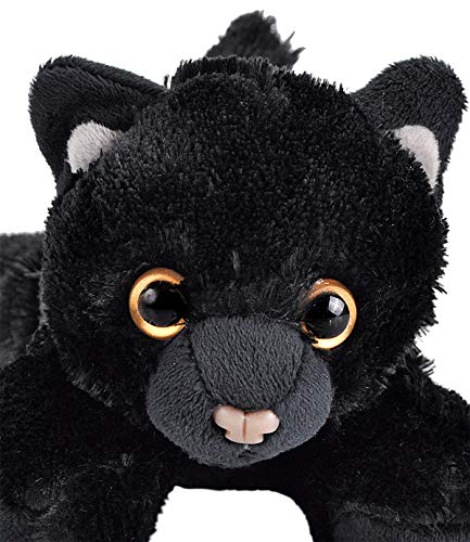 Wild Republic Black Cat Plush, Stuffed Animal, Plush Toy, Gifts for Kids, HugEms 7"