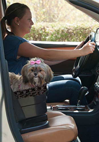 Pet Gear Booster Seat for Dogs/Cats, Removable Washable Comfort Pillow + Liner, Safety Tethers Included, Installs in Seconds, No Tools Required, Chocolate/Swirl, 16"