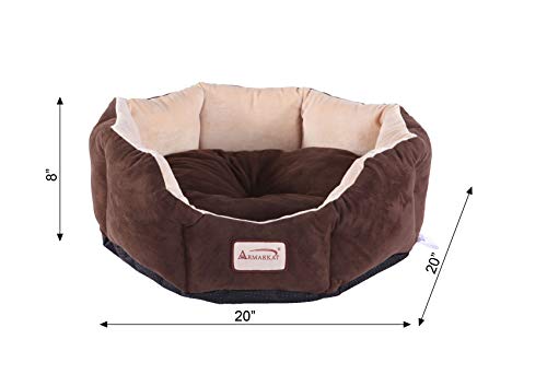 Armarkat C01HKF/MH Cozy Pet Bed 20-Inch Diameter, Mocha Beige