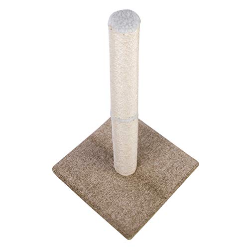 Dimaka 29" Tall Cat Scratching Post, Claw Scratching Sisal Post with Carpet Base, for Kittens and Cats?Vertical Scratch [Full Strectch] (Beige/Yellow)