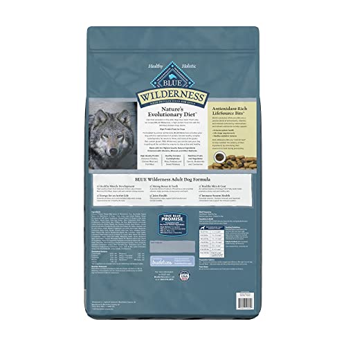 Blue Buffalo Wilderness High Protein Grain Free, Natural Adult Dry Dog Food, Chicken 24-lb