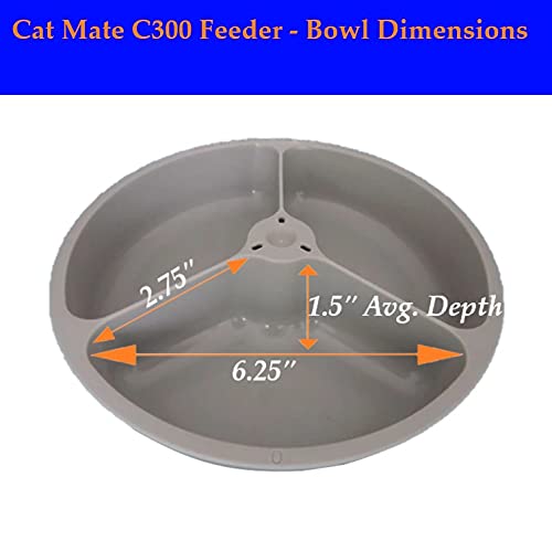 Cat Mate C300 Automatic 3 Meal Pet Feeder with Digital Timer for Cats and Small Dogs